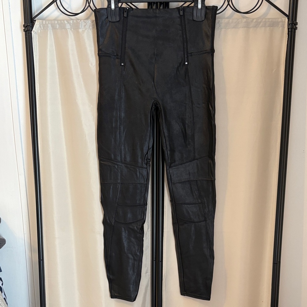 SPANX Shiny Black Pants